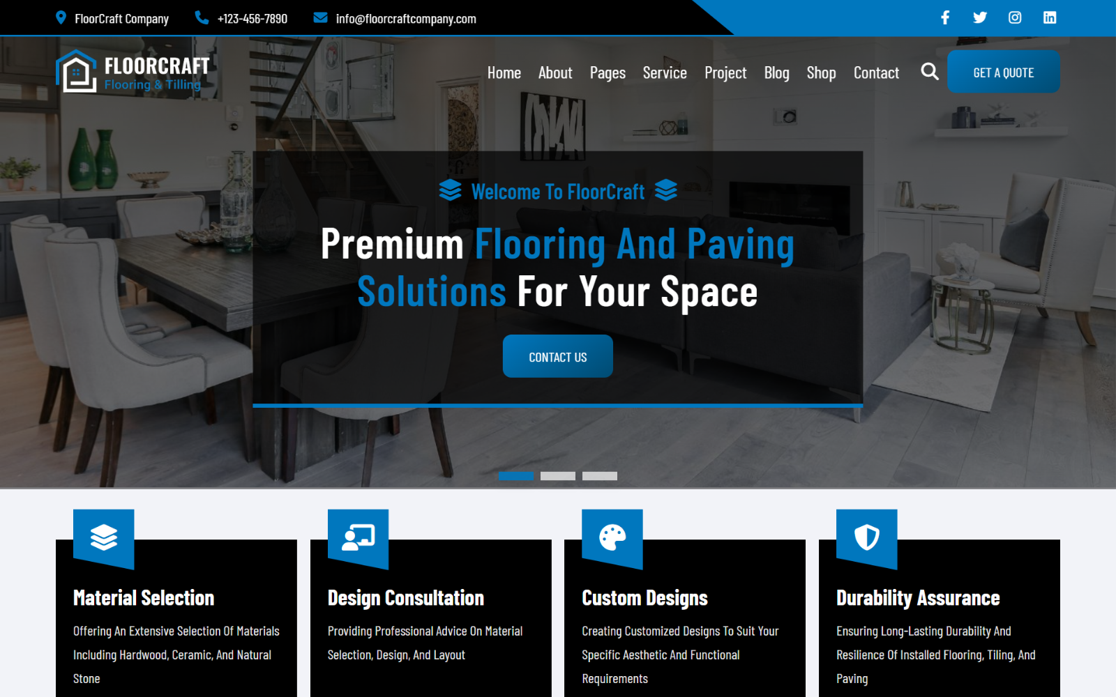 建筑装修装饰行业HTML5网站模板